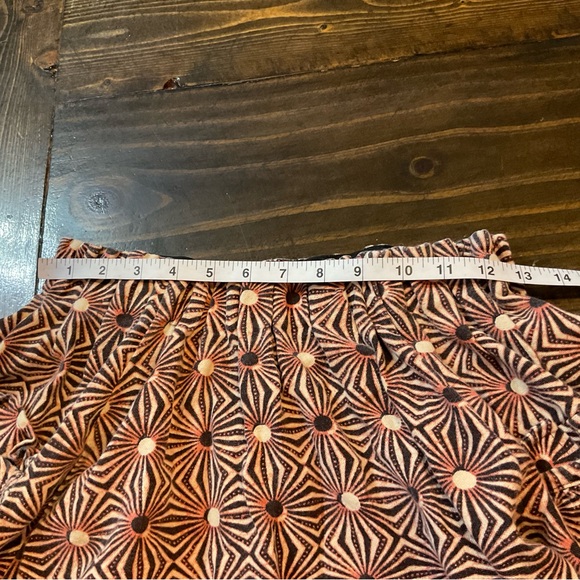 Free People Geometric Mini Skirt in Red and Cream pre loved condition - Picture 5 of 7